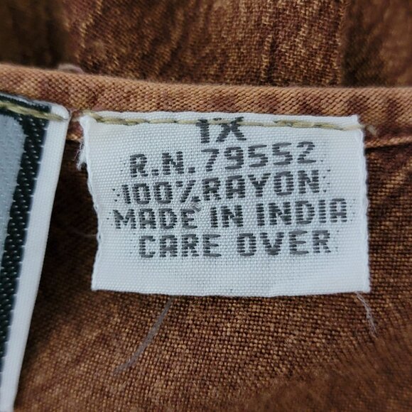 VTG SELECT Womens Maxi Dress 1X Sleeveless Button Up Embroidered Holiday Dress - Picture 5 of 12